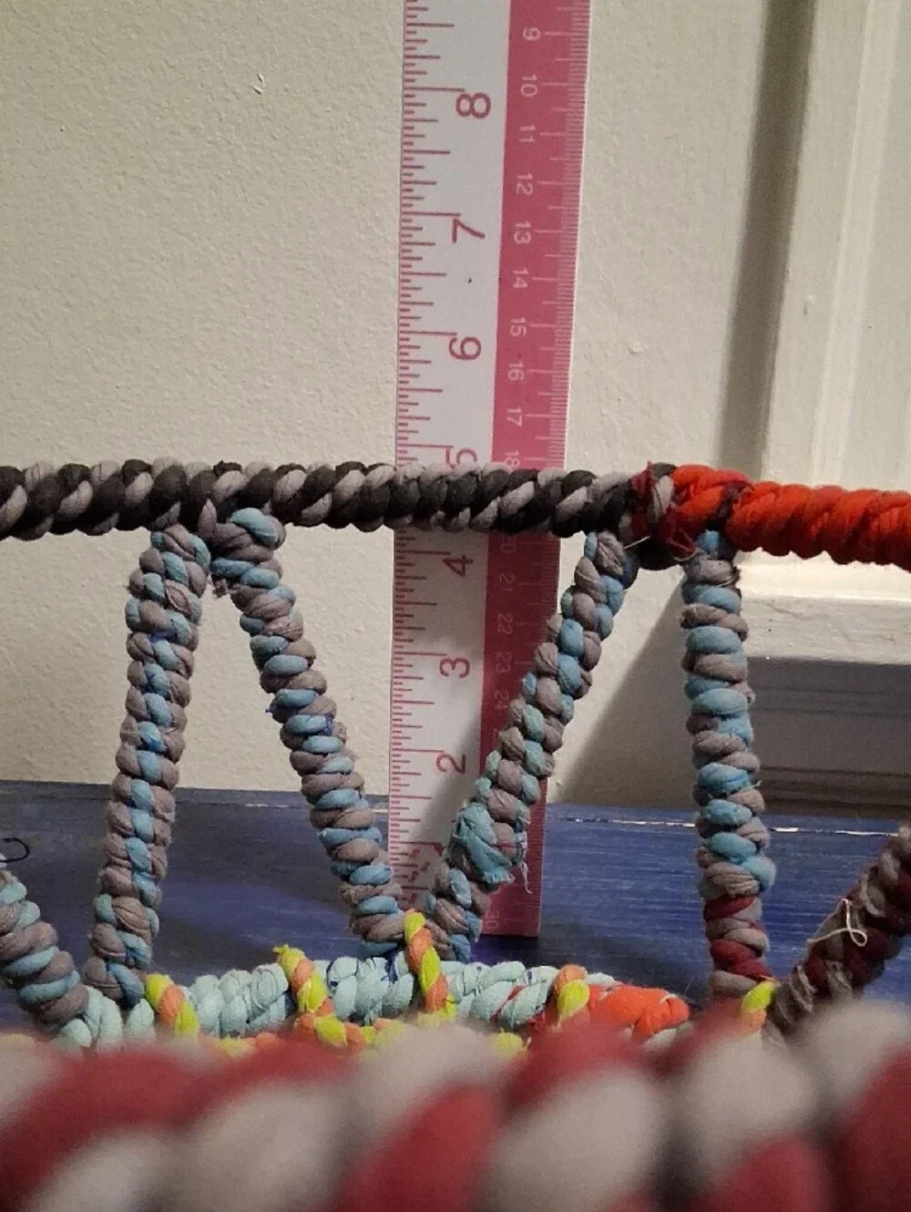 Handwoven Multicolor Decorative Rope Bowl by